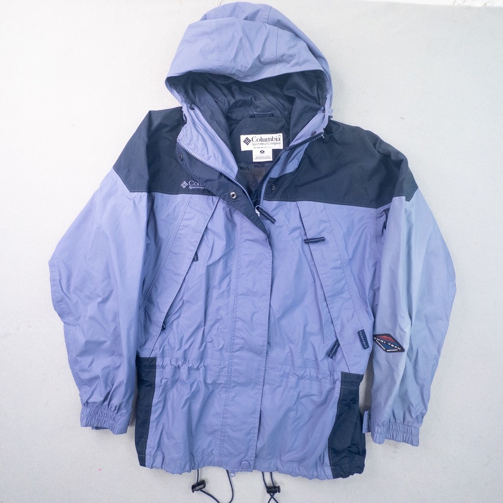 Vintage Columbia Sportswear Omni-Tech Packable Waterproof Rain Jacket Womens Med